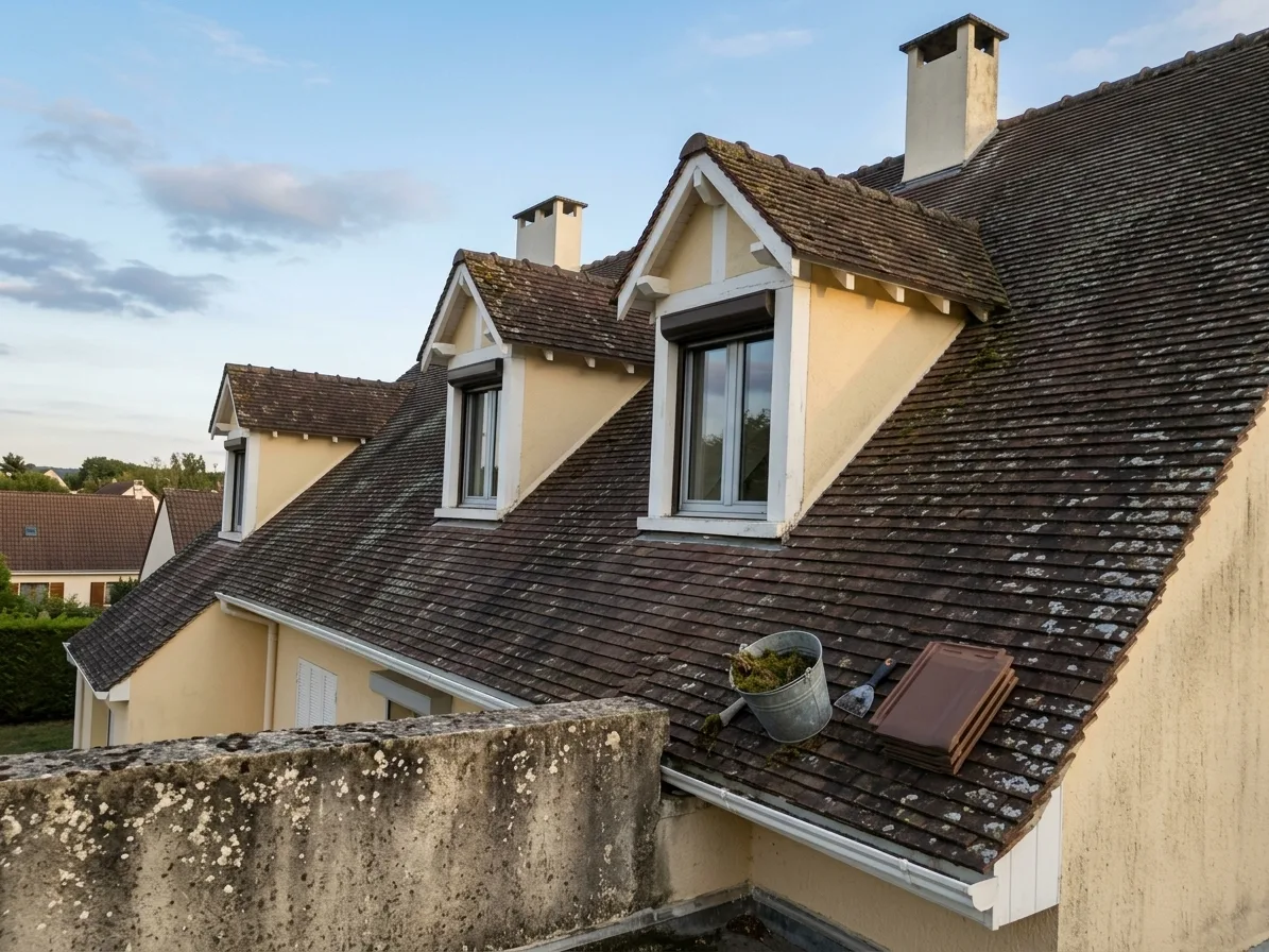 Démoussage de toiture à Meaux