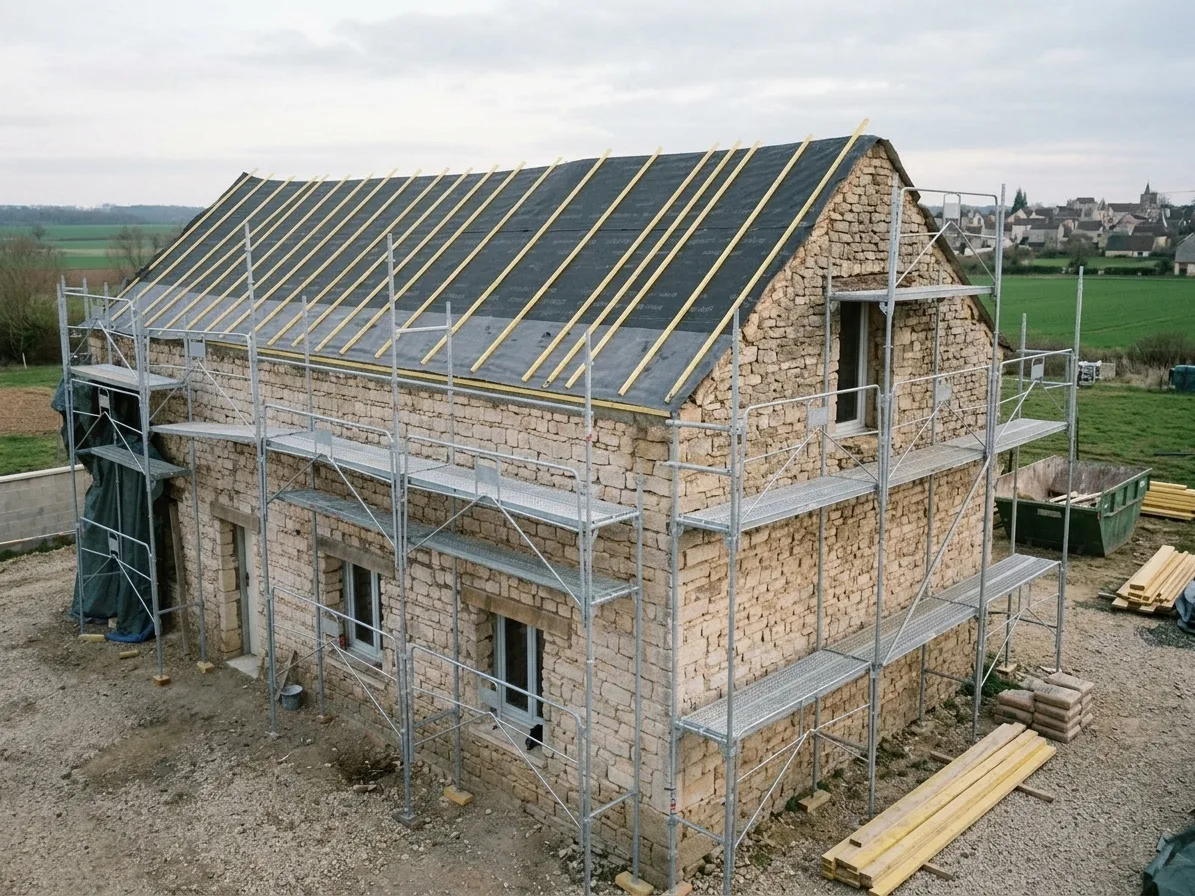 Réfection complète de toiture à Meaux